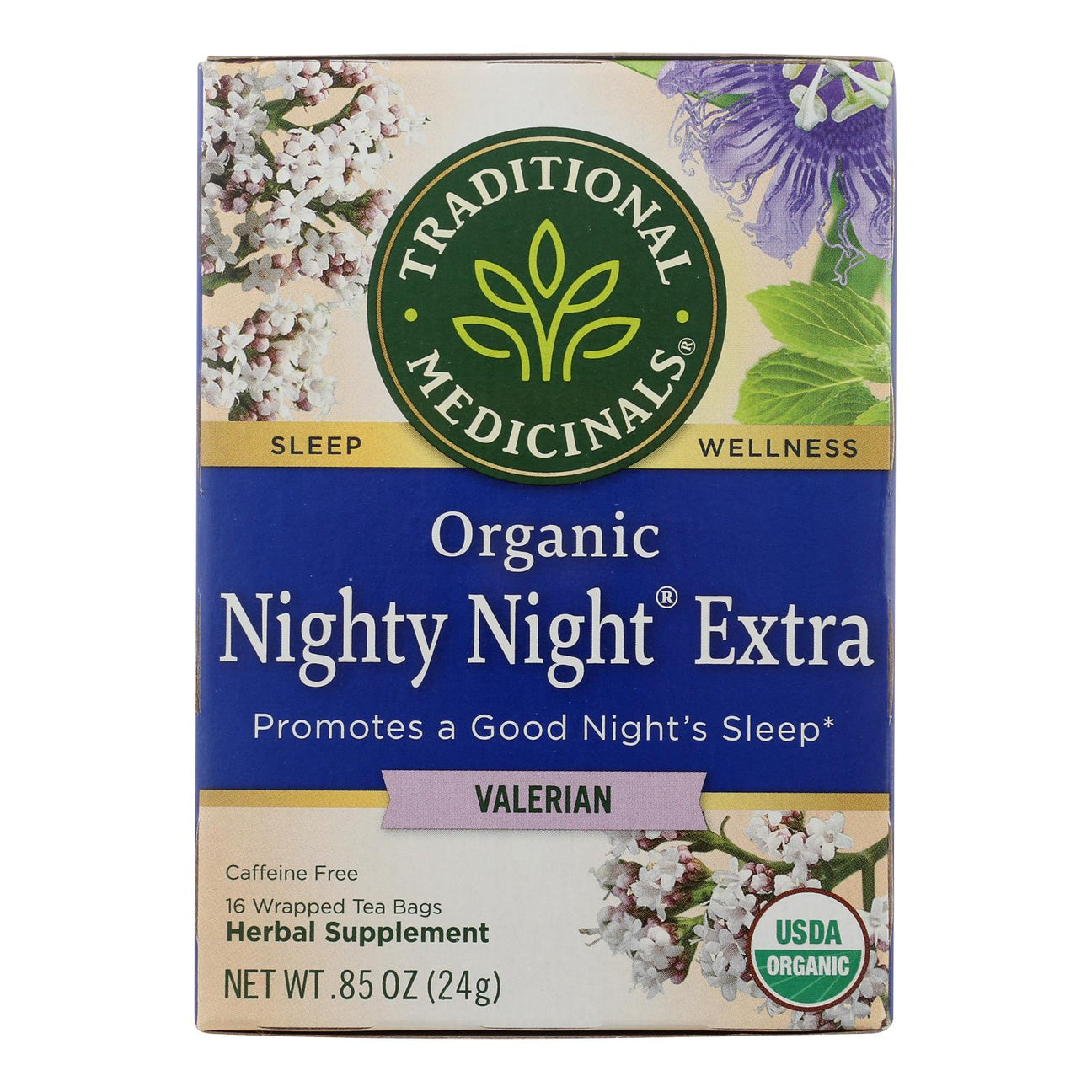 Traditional Medicinals Valerian Root Nighttime Tea (6 Pack, 16 Tea Bags Each) - Cozy Farm 