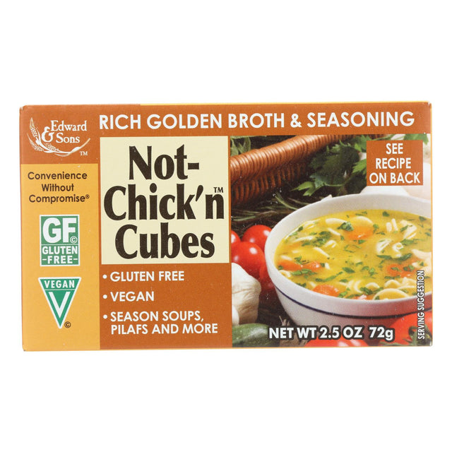 Edwards And Sons Natural Bouillon Cubes - Not Chick N - 2.5 Oz - Case Of 12 - Cozy Farm 