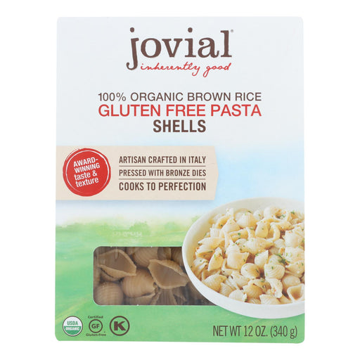 Jovial Organic Brown Rice Pasta Shells, 12 Oz. (Pack of 12) - Cozy Farm 