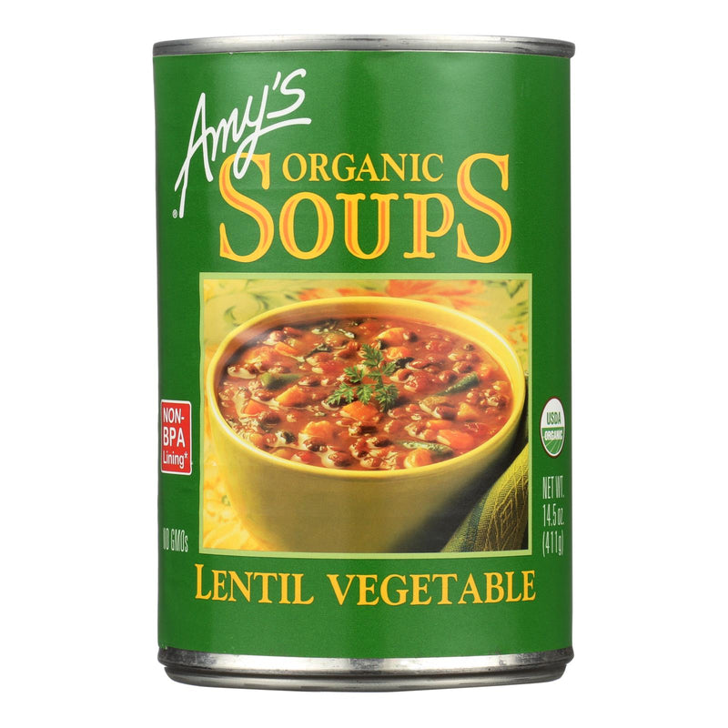 Amy's Organic Lentil Vegetable Soup, 14.5 Oz. (Pack of 12) - Cozy Farm 