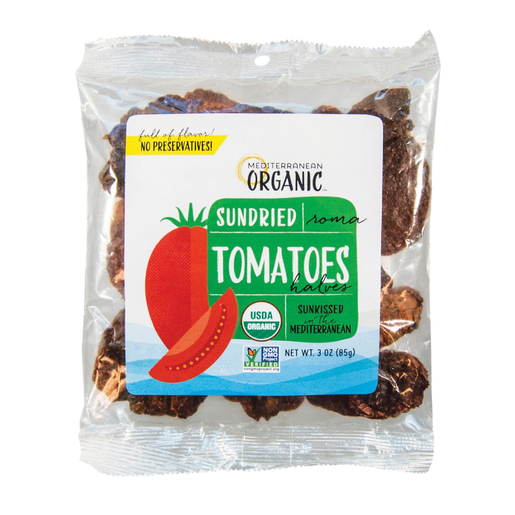 Organic Mediterranean Sundried Tomatoes (Pack of 12 - 3 Oz.) - Cozy Farm 