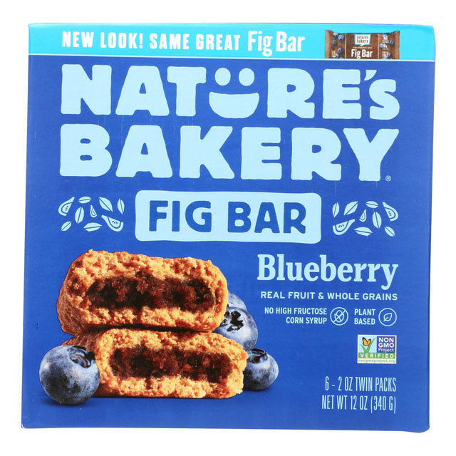 Nature's Bakery Blueberry Whole Wheat Stone-Ground Fig Bars (Pack of 6) - 2 Oz. Each - Cozy Farm 