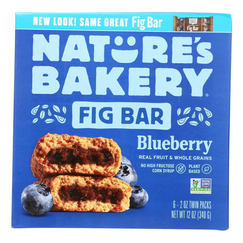 Nature's Bakery Blueberry Whole Wheat Stone-Ground Fig Bars (Pack of 6) - 2 Oz. Each - Cozy Farm 