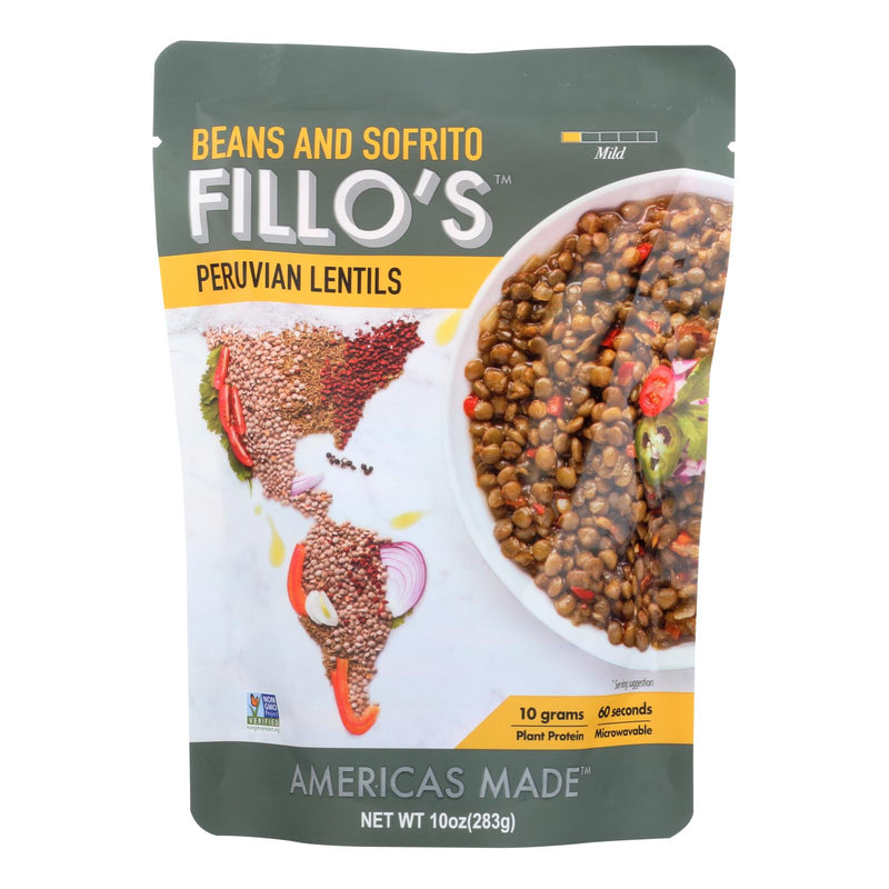 Fillo's Beans Premium Peruvian Lentils, 10 Oz. (Pack of 6) - Cozy Farm 