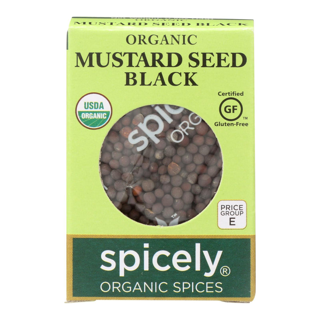 Spicely Organics Organic Mustard Seed Black (Pack of 6) - 0.5 Oz. - Cozy Farm 