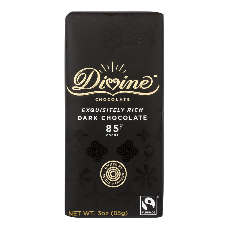 Divine Dark Chocolate 85% (Pack of 12 - 3 Oz.) - Cozy Farm 
