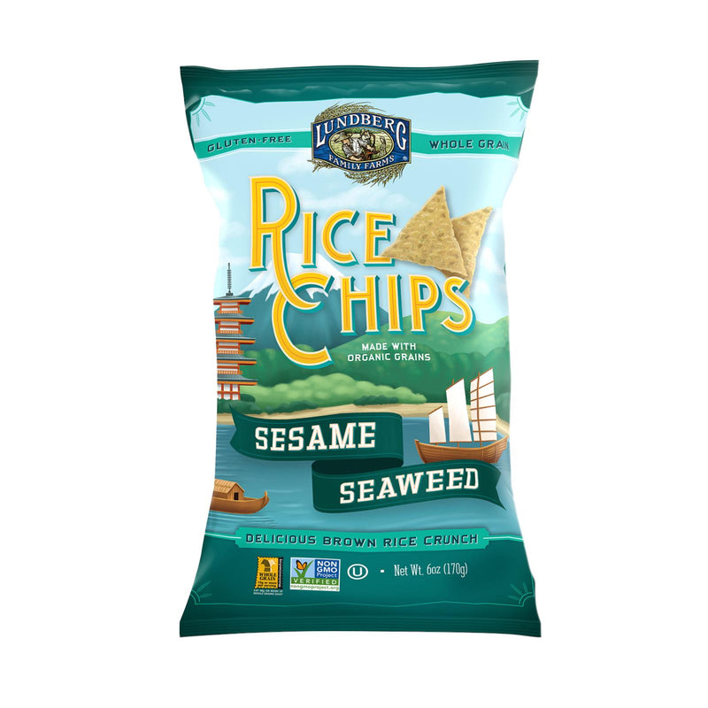 Lundberg Sesame Seaweed Brown Rice Chips (12 Pack, 6 Oz. Each) - Cozy Farm 