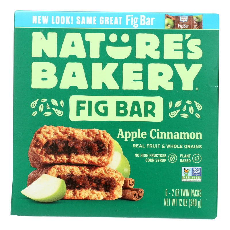 Nature's Bakery Stone-Ground Whole Wheat Fig Bar, 2 Oz., Apple Cinnamon Flavor (Pack of 6) - Cozy Farm 