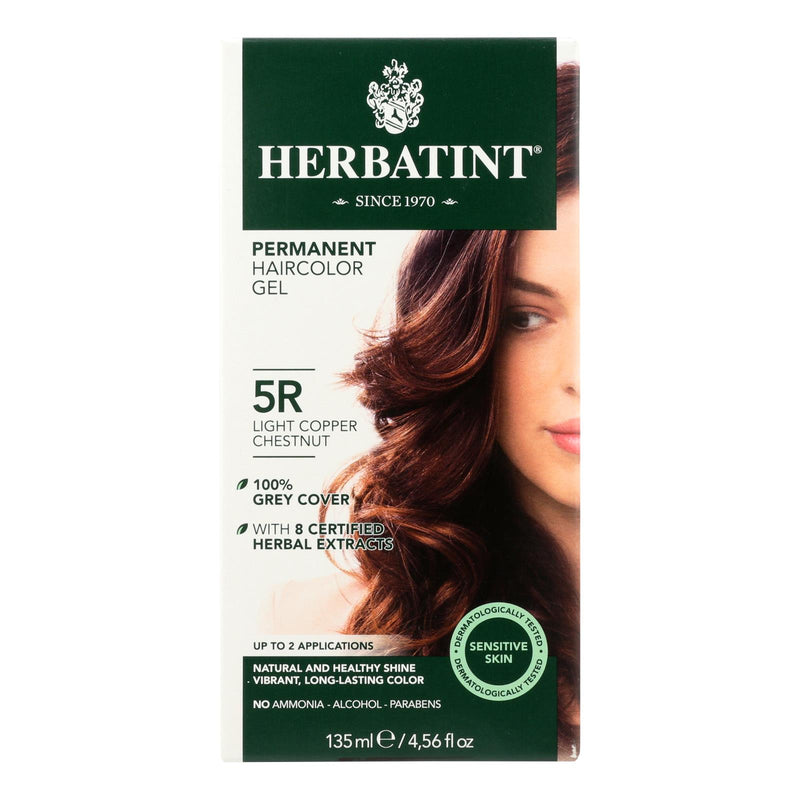 Herbatint Light Copper Chestnut 5R Permanent Herbal Haircolour Gel - 135ml - Cozy Farm 