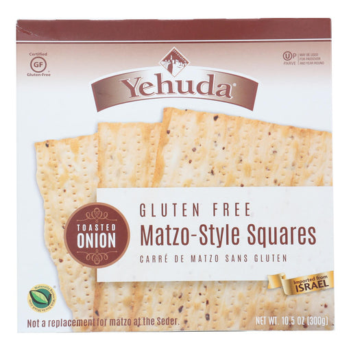 Yehuda Gluten-Free Toasted Onion Matzo Squares (Pack of 12 - 10.5 Oz.) - Cozy Farm 