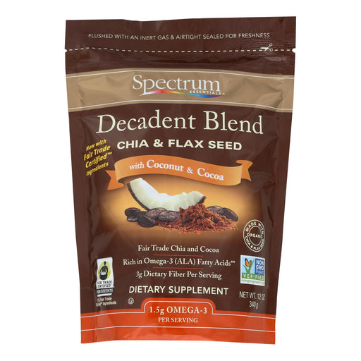Organic Decadent Blend of Chia and Flax Seeds with Coconut & Cocoa - (Pack of 12 Oz.) - Cozy Farm 