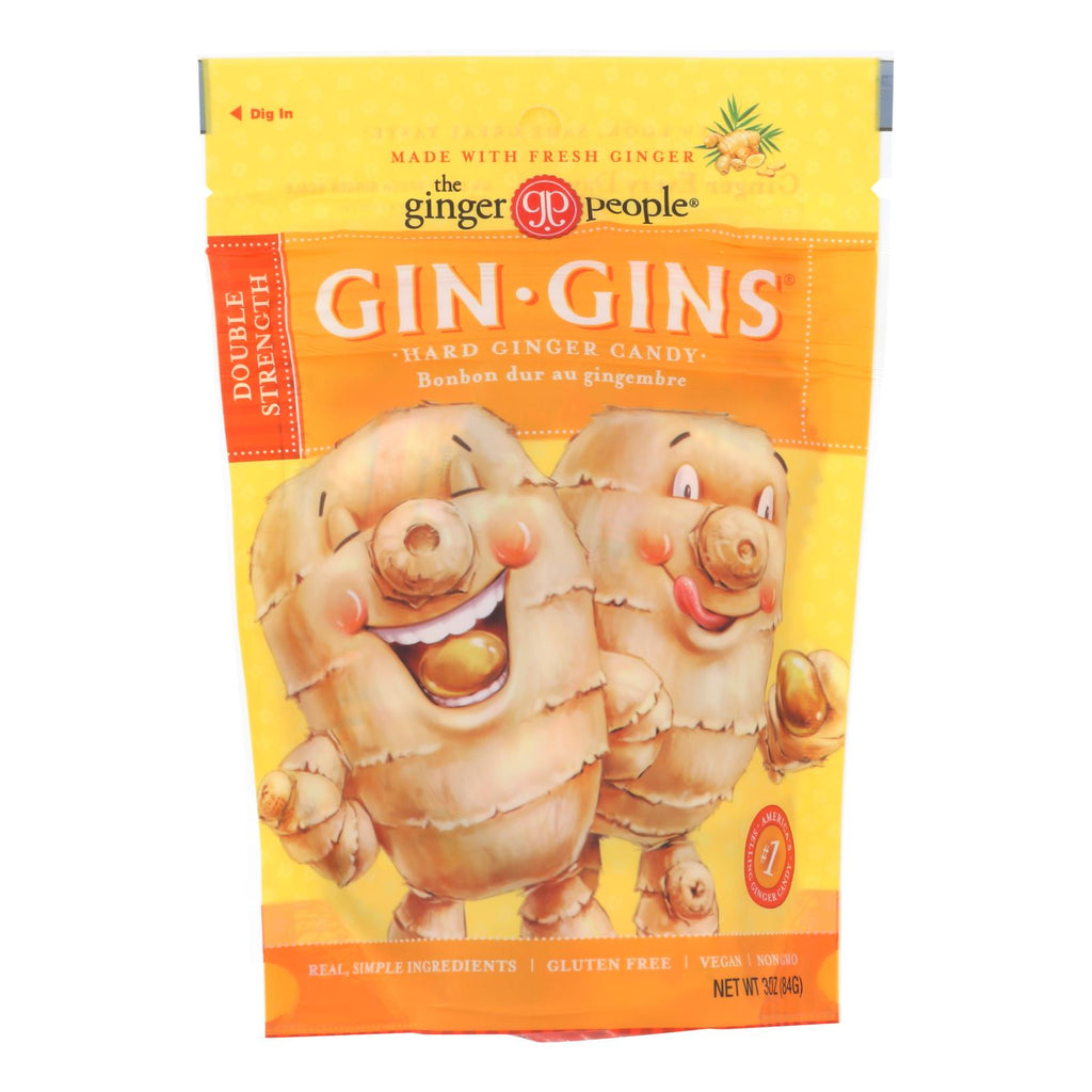 Ginger People Gin Gins Hard Ginger Candy Double Strength (Pack of 12) - 3 Oz. - Cozy Farm 