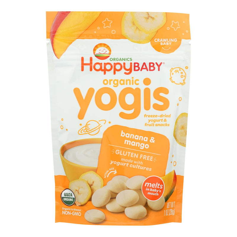 Happy Baby HappyMelts Organic Yogurt Snacks for Babies - Banana Mango (8 Pack, 1 Oz Each) - Cozy Farm 