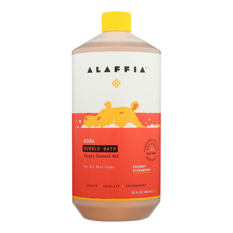 Alaffia Coconut Strawberry Bubble Bath, Refreshing and Aromatic (32 Fl Oz) - Cozy Farm 