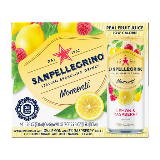 San Pellegrino Sparkling Beverage Lemon Raspberry (Pack of 4 - 6/11.15z) - Cozy Farm 