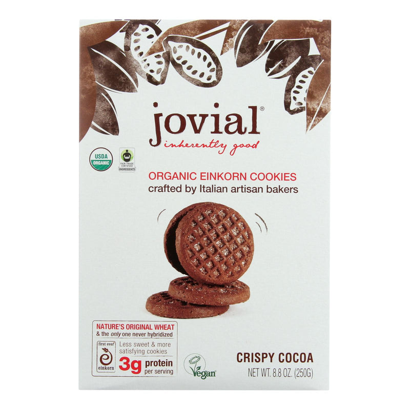 Jovial Organic Einkorn Cocoa Crispy Cookies (Pack of 12 - 8.8 Oz) - Cozy Farm 