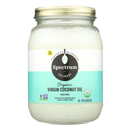 Spectrum Naturals Organic Virgin Unrefined Coconut Oil - 29 Oz., Skin-Nourishing & Culinary - Cozy Farm 