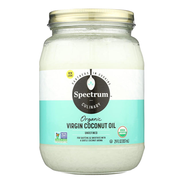 Spectrum Naturals Organic Virgin Unrefined Coconut Oil - 29 Oz., Skin-Nourishing & Culinary - Cozy Farm 