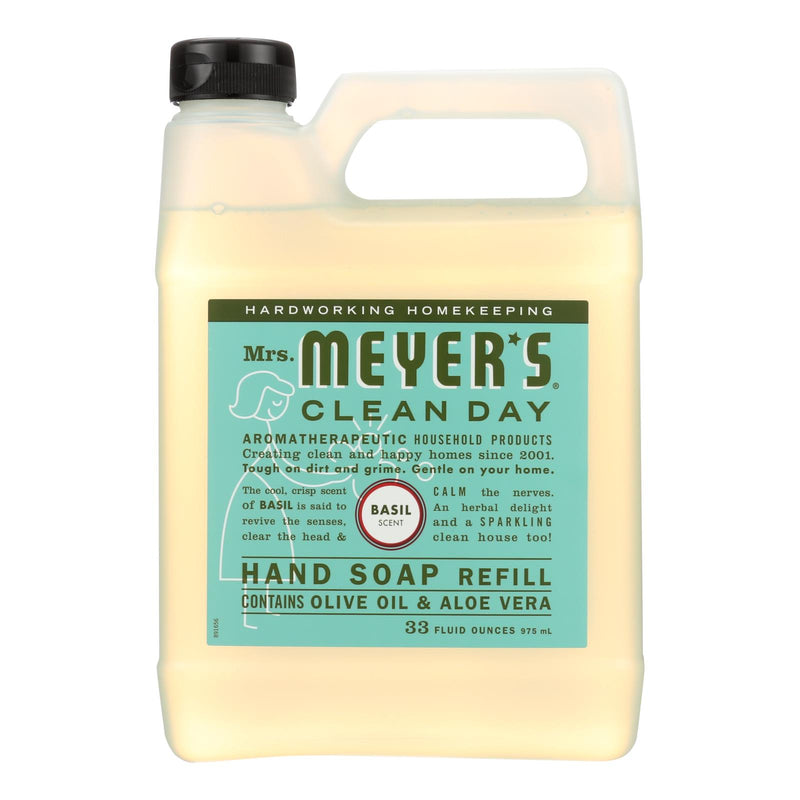 Mrs. Meyer's Clean Day Basil Liquid Hand Soap Refill, 6-Pack (33 Fl Oz Per Bottle) - Cozy Farm 
