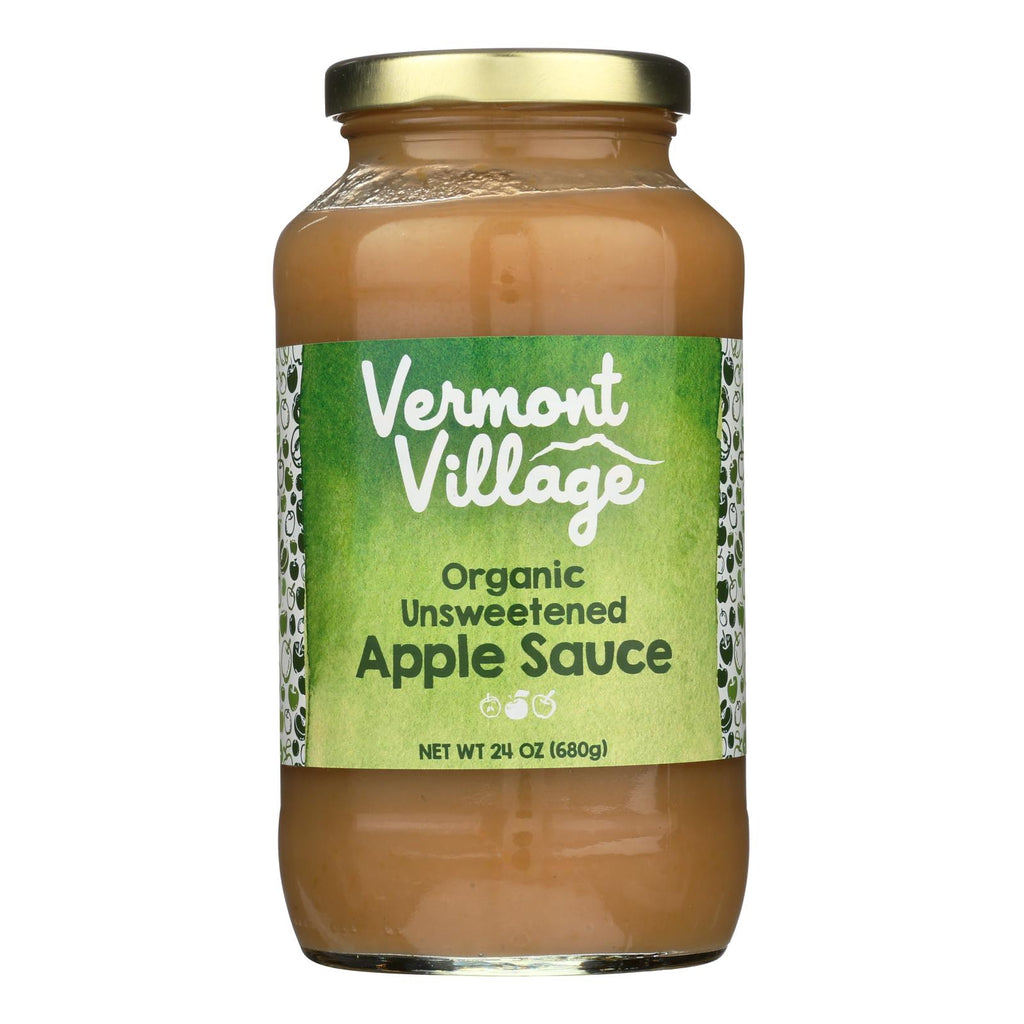 Organic Vermont Village Applesauce (Pack of 6) - Unsweetened - 24 Oz. - Cozy Farm 