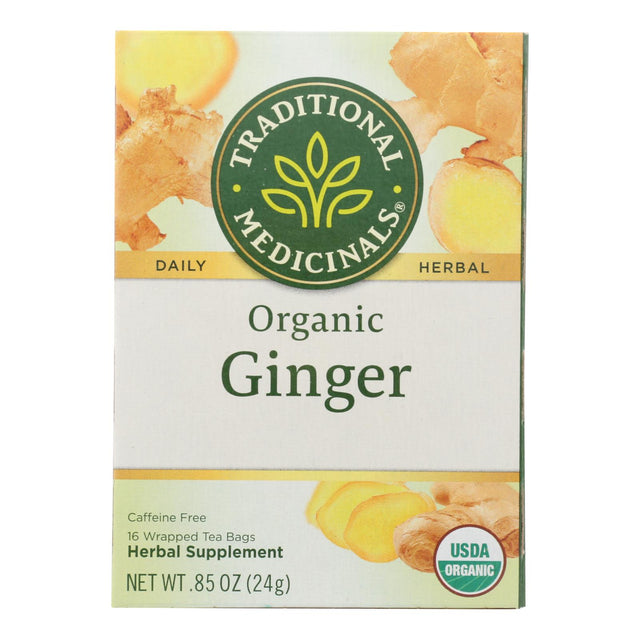 Traditional Medicinals Organic  Ginger Herbal Tea, 16 Count (Pack of 6) - Cozy Farm 