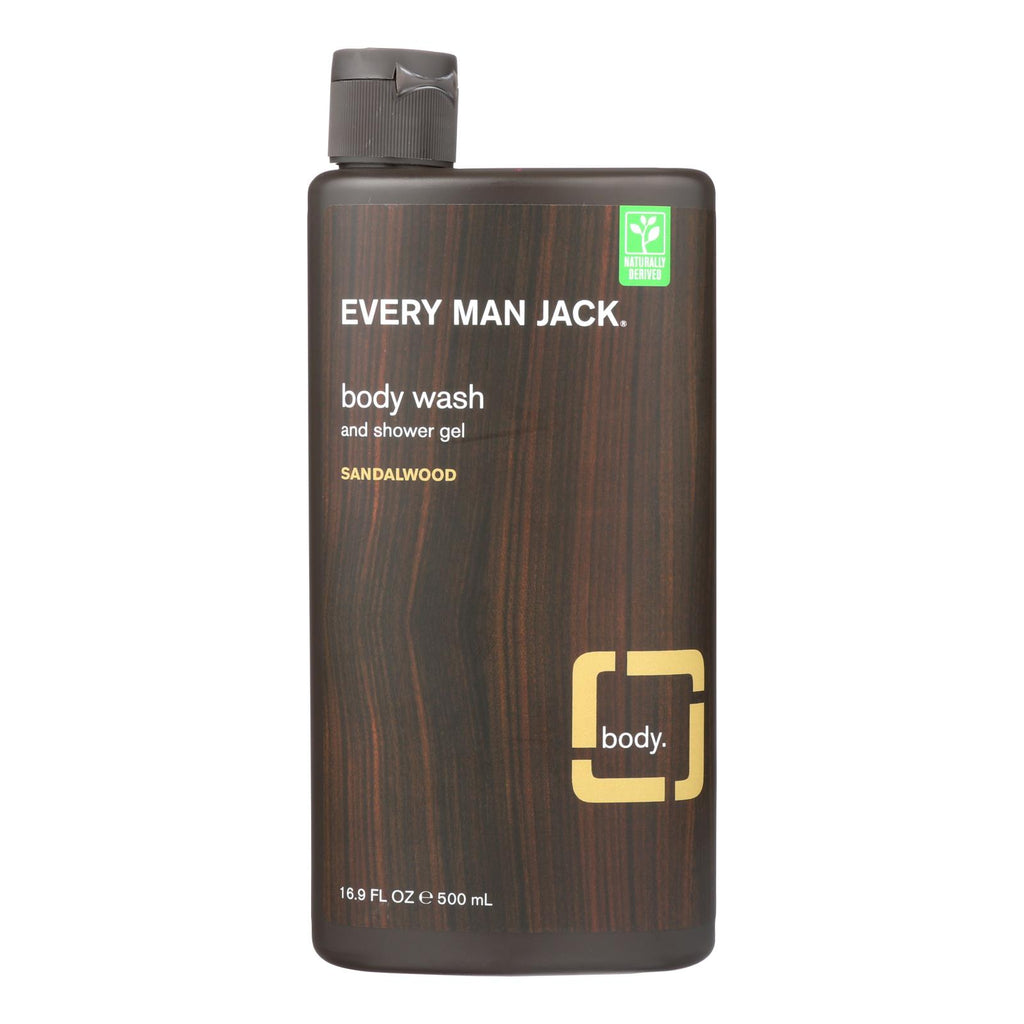 Every Man Jack Body Wash Sandalwood (Pack of 16.9 - 16.9 Fl Oz) - Cozy Farm 