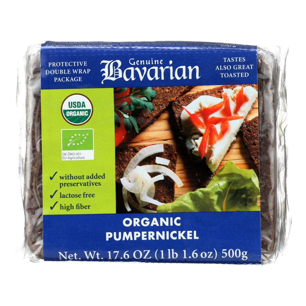 Organic Bavarian Pumpernickel Bread (Pack of 6 - 17.6 Oz.) - Cozy Farm 