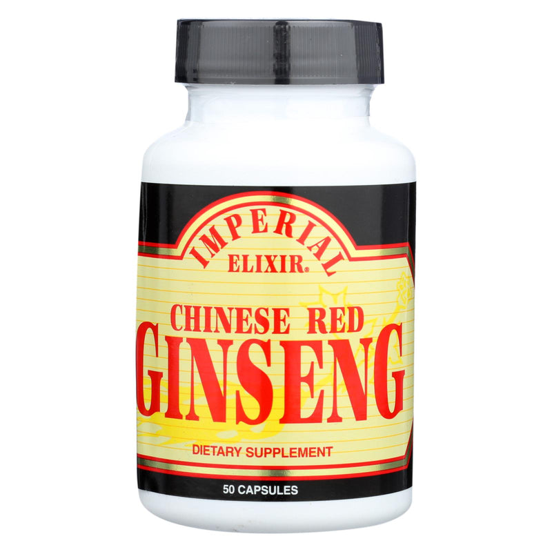 Imperial Elixir Chinese Red Ginseng Capsules - 500 mg, Pack of 50 - Cozy Farm 