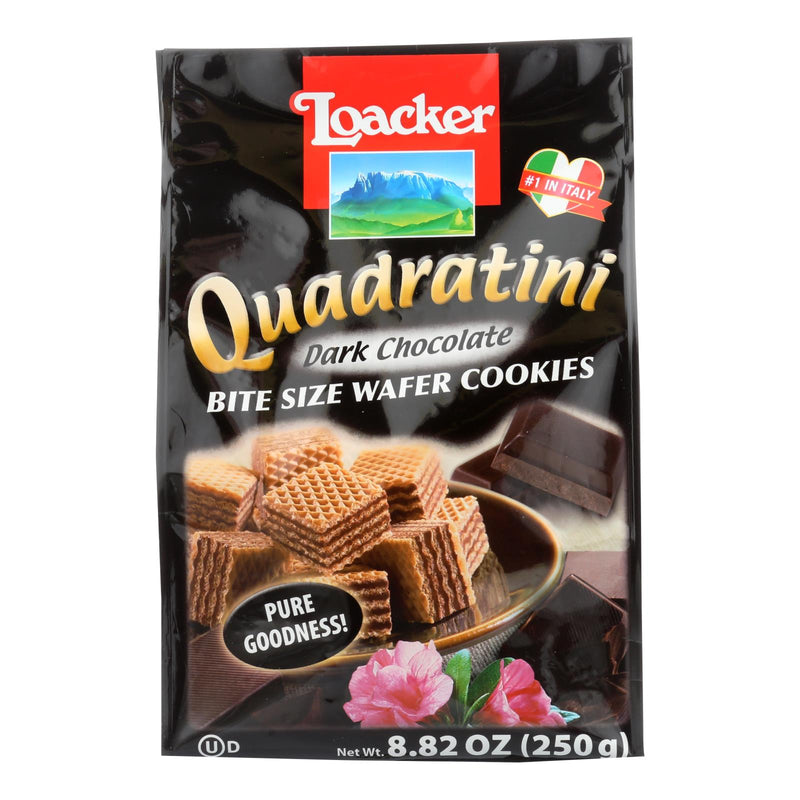 Loacker Quadratini Dark Chocolate Wafer Cookies, 8.82 Oz. Pack of 6 - Cozy Farm 