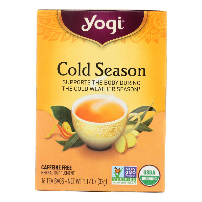 Yogi Organic Cold Season Herbal Tea: 6-Pack 16 Tea Bags - Cozy Farm 