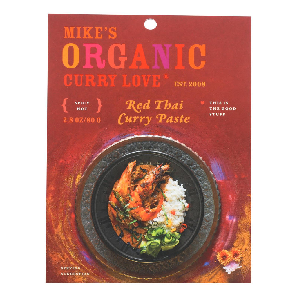 Mike's Organic Curry Love - Organic Curry Paste (Pack of 6) - Red Thai, 2.8 Oz. - Cozy Farm 