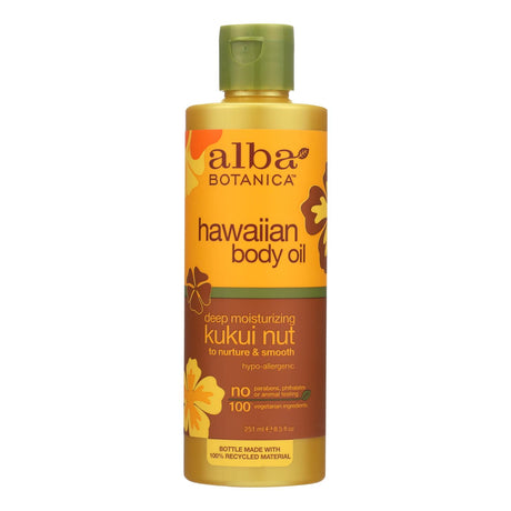 Alba Botanica Hawaiian Kukui Nut Hydrating Body Oil, 8.5 Fl Oz - Cozy Farm 