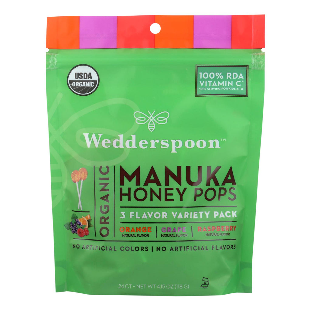 Wedderspoon Organic Makuna Honey Pops (Pack of 6) - 4.15 Oz. - Cozy Farm 