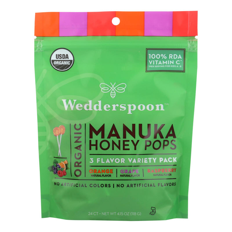Wedderspoon Organic Makuna Honey Pops (Pack of 6 - 4.15 Oz.) - Cozy Farm 