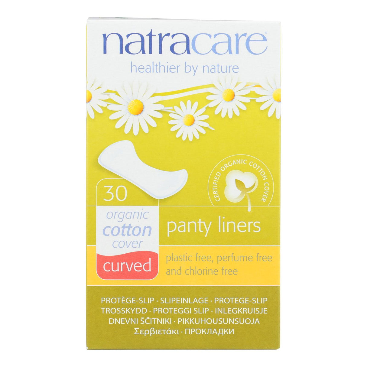 Natracare Natural Curved Panty Liners for Comfortable Daily Protection (Pack of 30) - Cozy Farm 