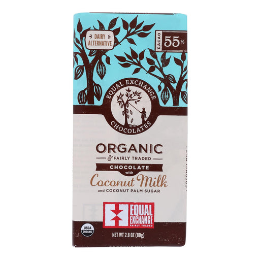 Equal Exchange Organic Dark Chocolate Coconut Bar - 2.8 Oz (Pack of 12) - Cozy Farm 