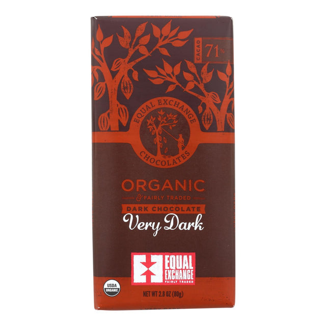 Equal Exchange Organic Dark Chocolate Bar - Pack of 12, 2.8 Oz - Cozy Farm 