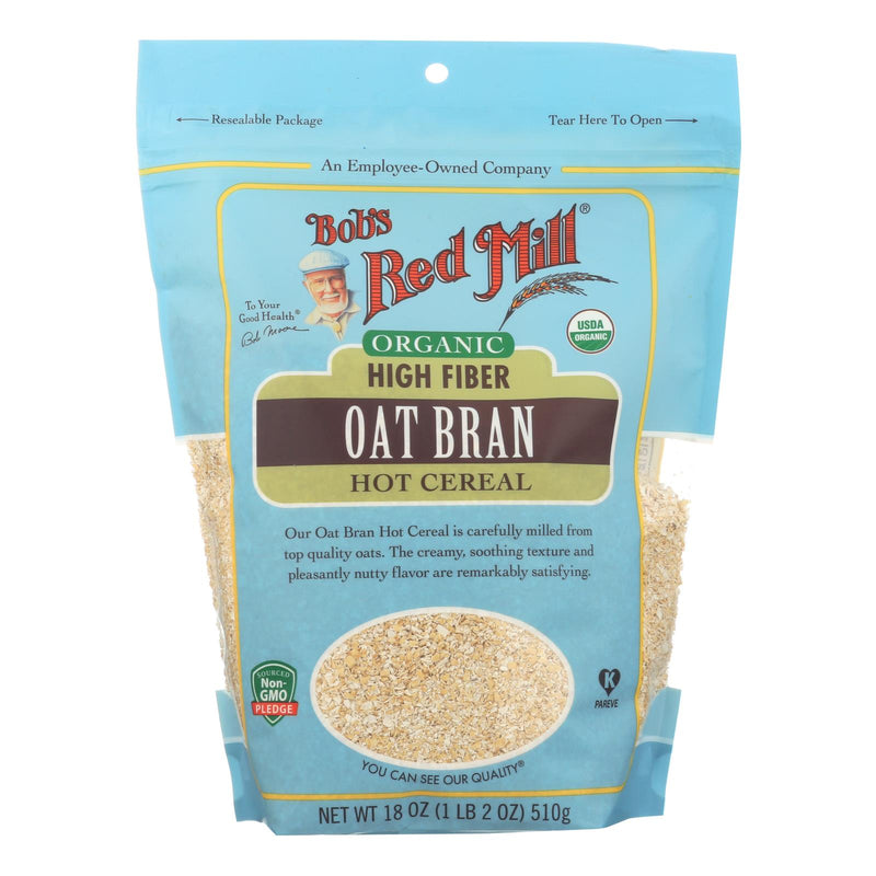 Bob's Red Mill Organic High Fiber Hot Cereal Oat Bran | 4 Pack | 18 Ounces | Rich in Soluble Fiber | Heart-Healthy Breakfast Option - Cozy Farm 