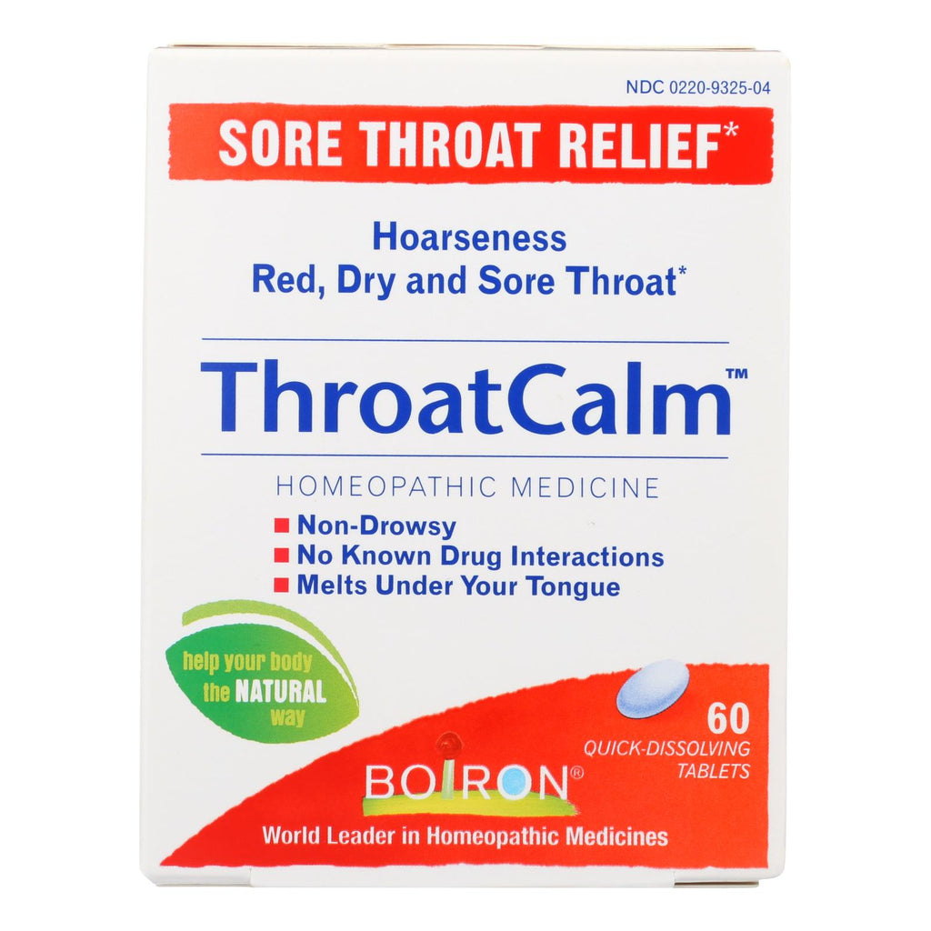 Boiron Throatcalm (Pack of 60 Tablets) - Cozy Farm 