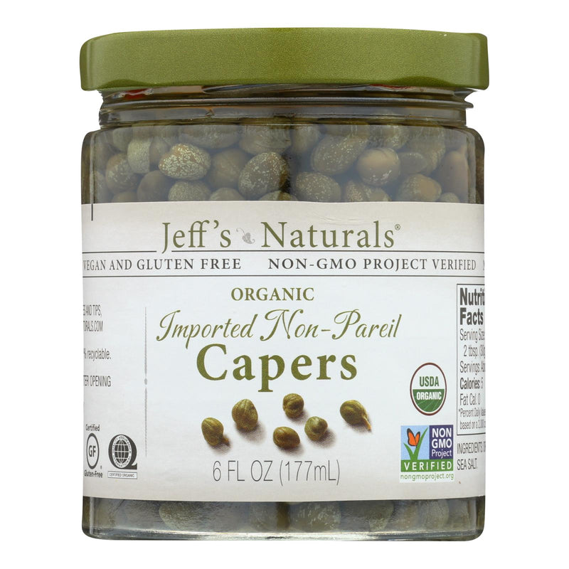 Jeff's Natural Imported Non Pareil Capers 6oz Pack of 6 - Cozy Farm 