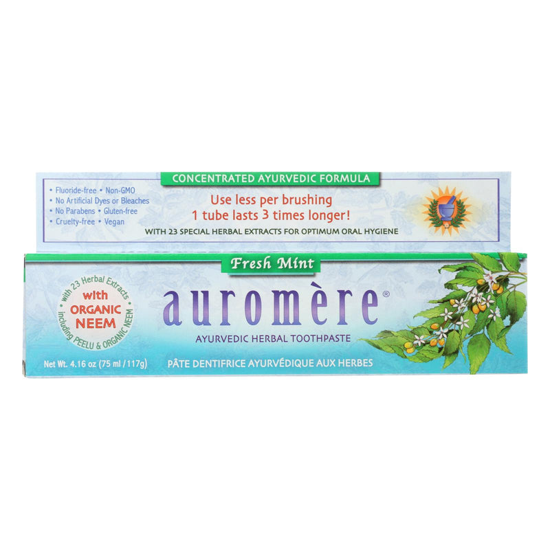 Auromere Fresh Mint Toothpaste - 4.16 Oz. - Cozy Farm 