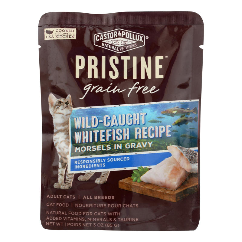 Castor and Pollux Grain-Free Wild Whitefish Morsels for Cats (Pack of 24 - 3 oz.) - Cozy Farm 