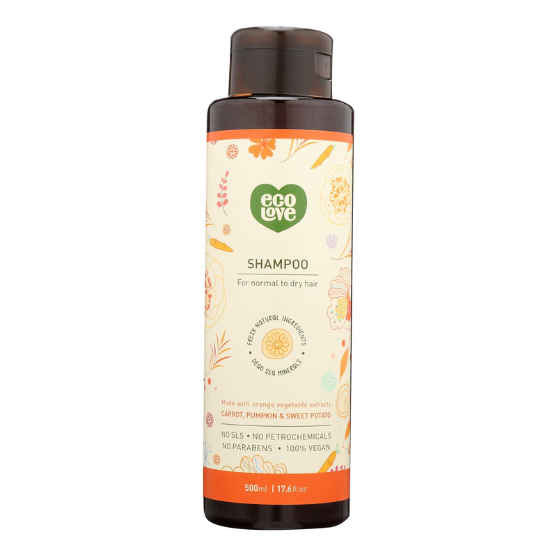 Ecolove Orange Veg Shampoo for Normal & Dry Hair, 17.6 Fl Oz - Cozy Farm 