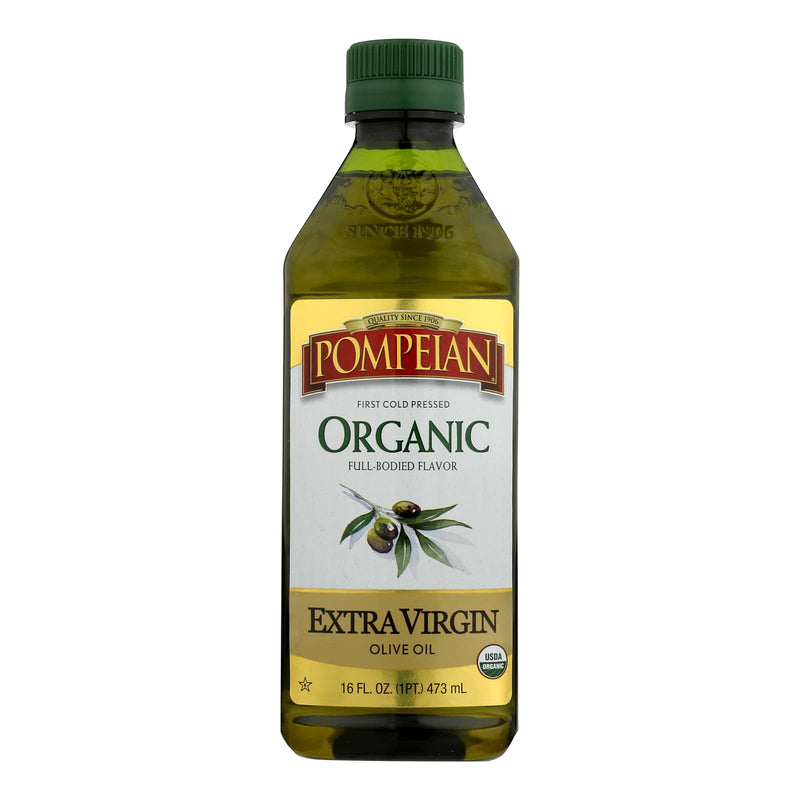 Pompeian Organic Extra Virgin Olive Oil (6-Pack, 16 Fl. Oz. Bottles) - Cozy Farm 