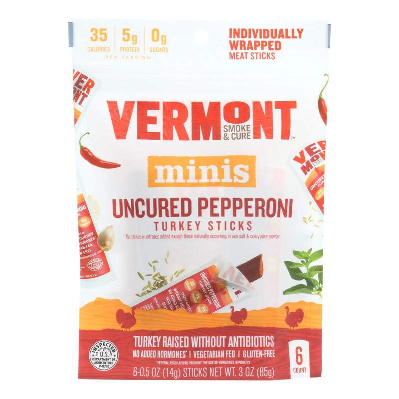 Vermont Smoke and Cure Mini Stick (Pack of 8) - Uncured Pepper, 6.5 Oz. - Cozy Farm 