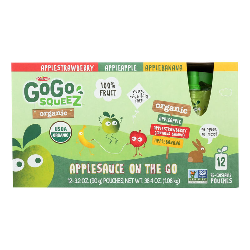 Gogo Squeez Organic Applesauce Variety Pack, 6 - 3.2oz. Pouches - Cozy Farm 
