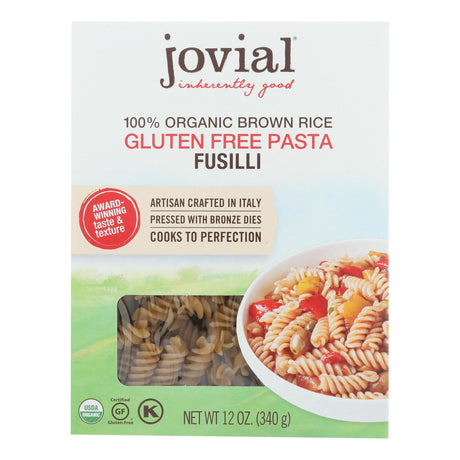 Jovial Organic Brown Rice Fusilli, 12 oz (Pack of 12) - Cozy Farm 