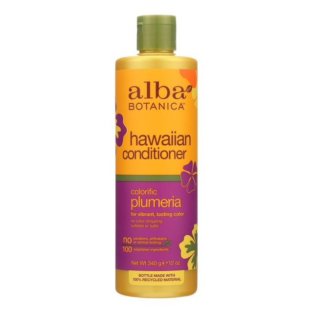 Alba Botanica Hawaiian Hair Conditioner Plumeria, Hydrating and Volumizing, 12 Fl Oz - Cozy Farm 