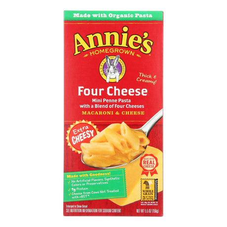 Annie's Homegrown Four Cheese Premium Macaroni and Cheese (Pack of 12 - 5.5 oz. Boxes) - Cozy Farm 