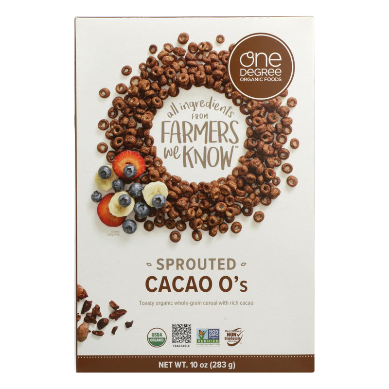 One Degree Organic Foods Crl Sprtd Cacao O's (Pack of 6 - 10 Oz.) - Cozy Farm 